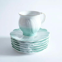 Bone China Cup and Saucer Set – 6pcs Premium Tea and Coffee Set (220ml) tea sets in table ware Coffee & Tea Sets