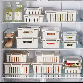 3-Piece Stackable Food Storage Containers – Airtight Freezer-Safe Set with Drainer Baskets food storage containers Food Storage Containers