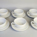 Ceramic White Cup and Saucer Set of 6 – Elegant Festive Tableware cup and saucer Tea Sets