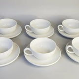 Ceramic White Cup and Saucer Set of 6 – Elegant Festive Tableware cup and saucer Tea Sets