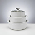 White Ceramic Serving Bowls - Set of 3 Pieces Serving Bowls Serveware