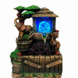 Tabletop Fountain Indoor Rockery Elephant Sculpture with Cascading Waterfall Home Decor Fountains