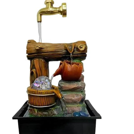 Decorative Tabletop Water Fountain with LED Light Home Decor Fountains