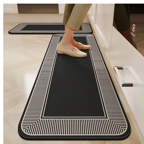 Rubber Bottom Anti-Slip Kitchen Mats - 2pcs Set (40x60cm & 40x120cm)
