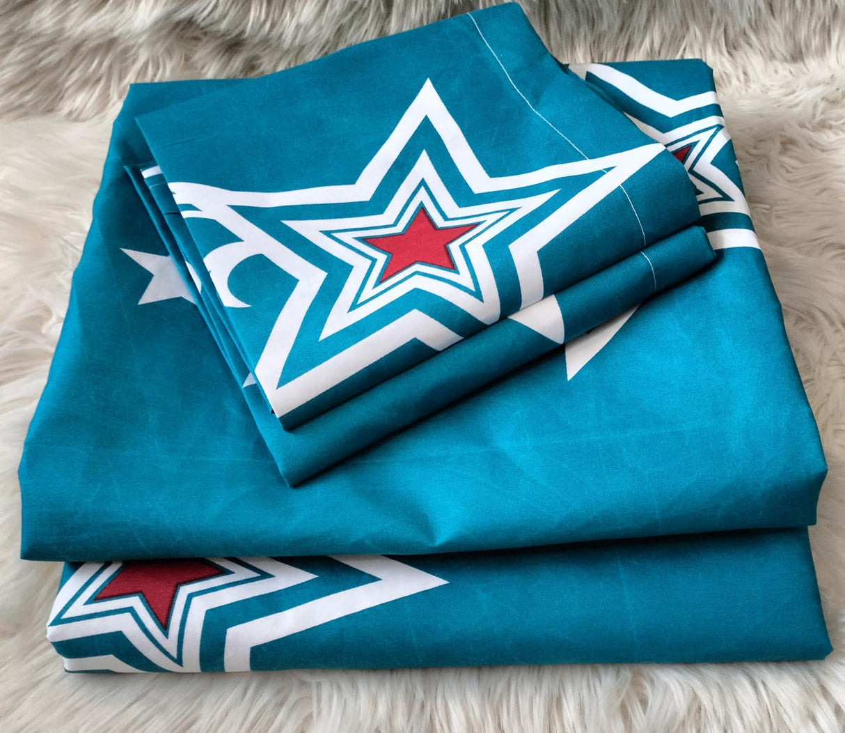 Printed Cotton Bedsheets Set - 2 Bedsheets + 2 Pillow Cases (6×7)