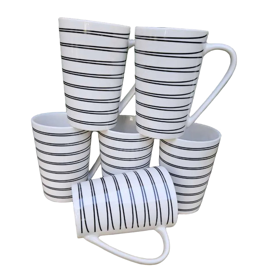 6pcs Ceramic Mug Set - Coffee Tea Mugs