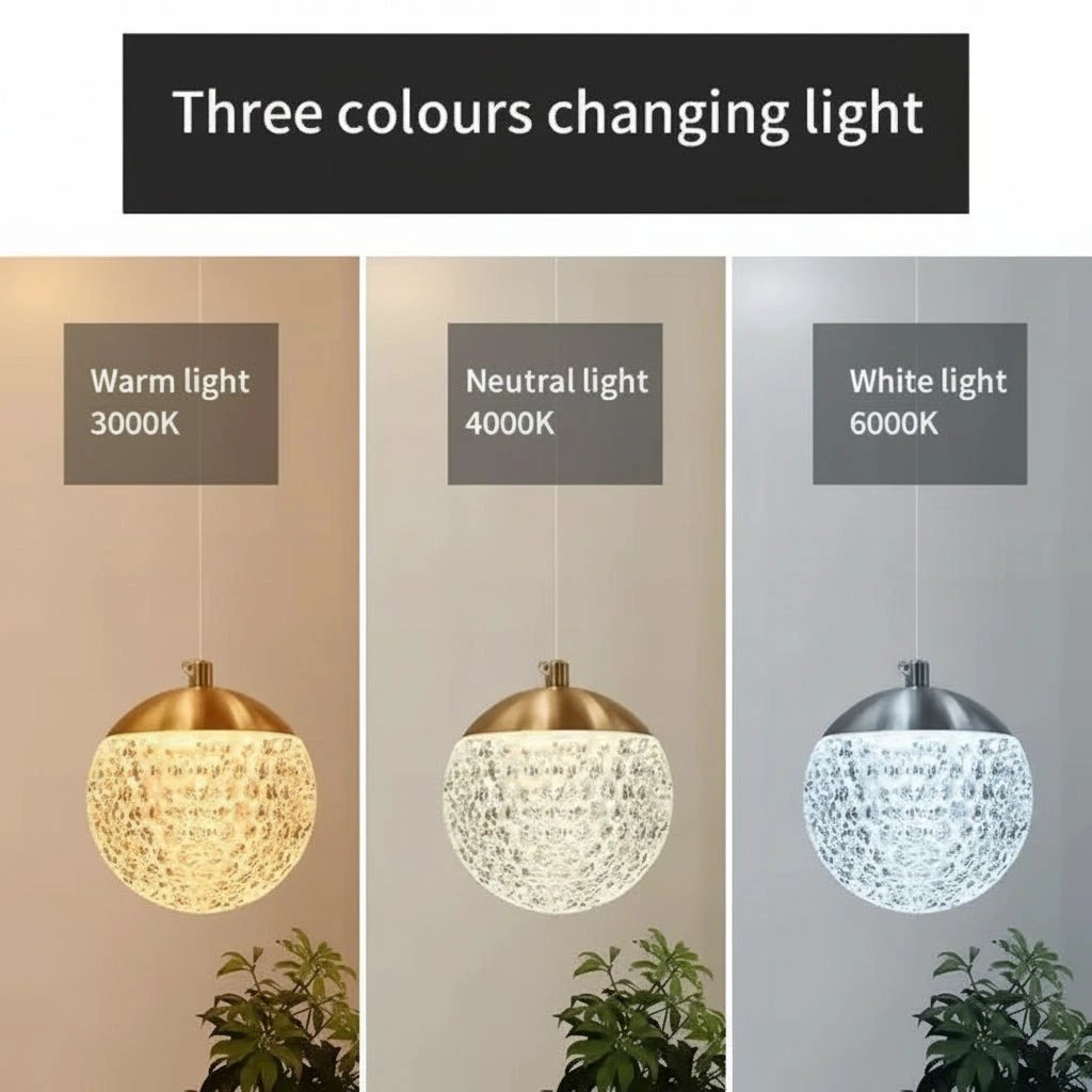 Modern Gold Acrylic Ball Pendant Light Lighting Ceiling Light Fixtures