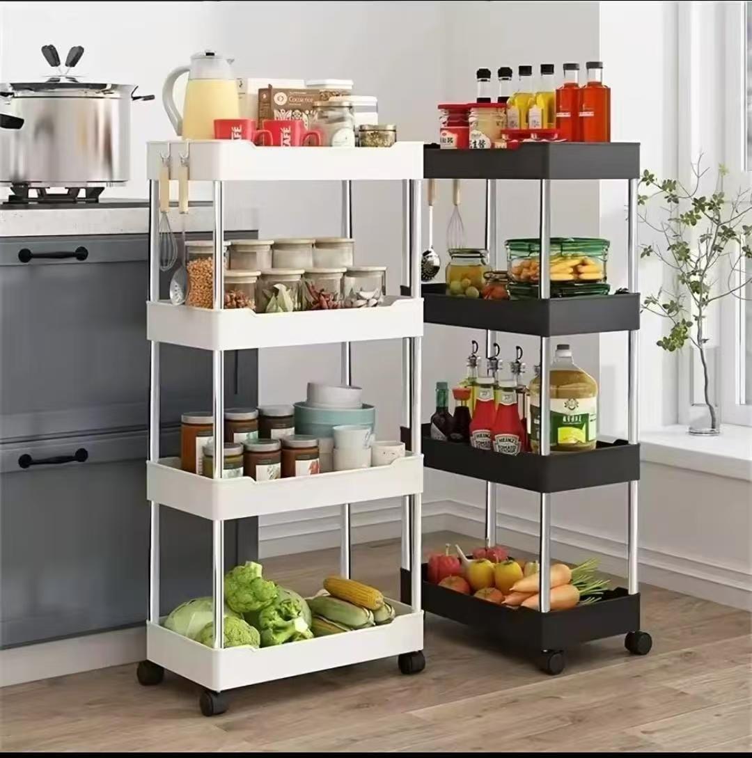 4 Tier Multipurpose Storage Rack with Wheels