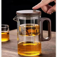 One Press Glass Infuser Tea Pot Kitchenware Teapots