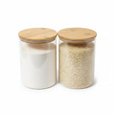 3.2 Liters Borosilicate Glass Storage Jar with Airtight Bamboo Lid Kitchenware Food Storage Containers