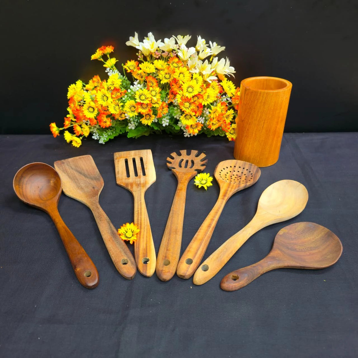 High Quality Bamboo Cooking Set Kitchenware Kitchen Utensil Sets