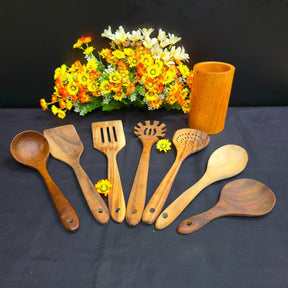 High Quality Bamboo Cooking Set Kitchenware Kitchen Utensil Sets