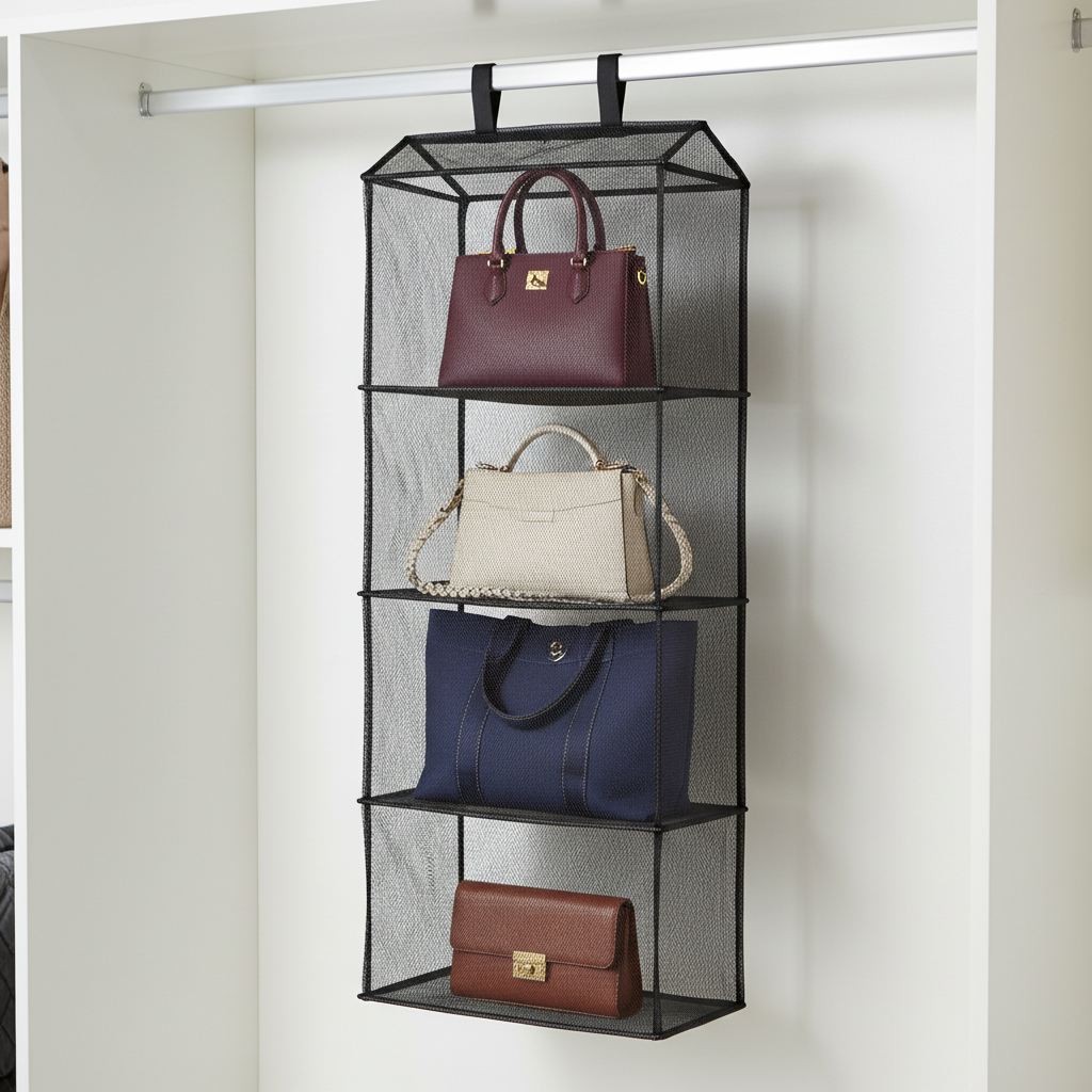 Layer Bag Organizer - Wardrobe Storage Bag for Handbags and Tote Bags