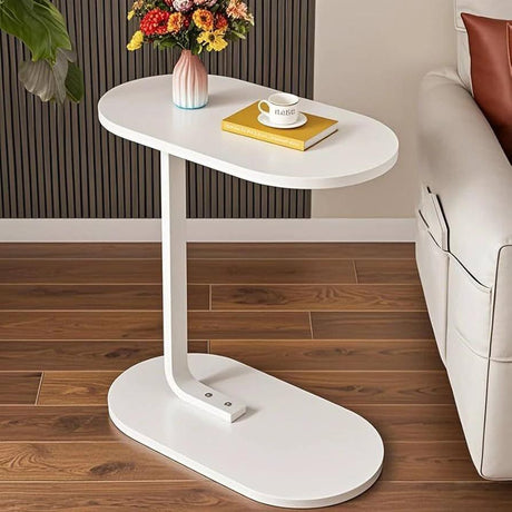 Movable Side Stool - White Home & Garden End Tables