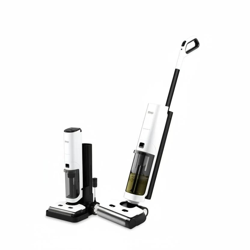 3-in-1 Cordless Floor Cleaner Vacuum Wet Dry Wash Self-Cleaning Self-Traction LED Display Voice Prompts Home & Garden Floor Cleaners