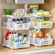 2 Piece Multifunctional Pull Out Rack Stainless Steel Non-Rust Organizer Home & Garden Household Storage Caddies