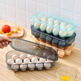 Egg Storage Box Transparent Stackable Refrigerator Holder 16 Eggs with Lid Kitchen & Dining Food Storage Containers