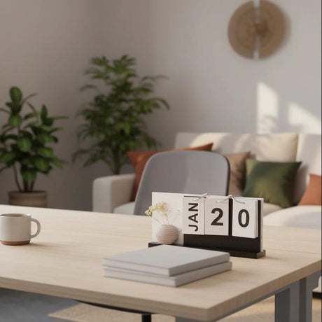Table Top Decor Date Stand Calendar Desk Organizer Home & Garden Desk Calendars