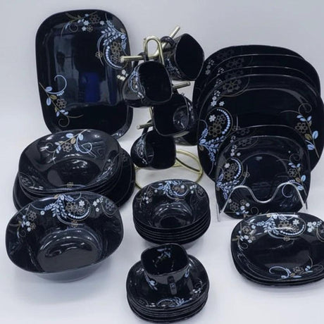 38 Pcs Black Dinner Set Kitchen & Dining Dinnerware Sets