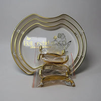 3-Piece Acrylic Bell Tray Set - Crystal Clear Serving & Display Trays Home & Garden Decorative Trays