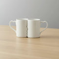 6 Piece Love Handle Ceramic Cup Set With Heart Shaped Handles For Coffee And Tea Kitchen & Dining Mugs