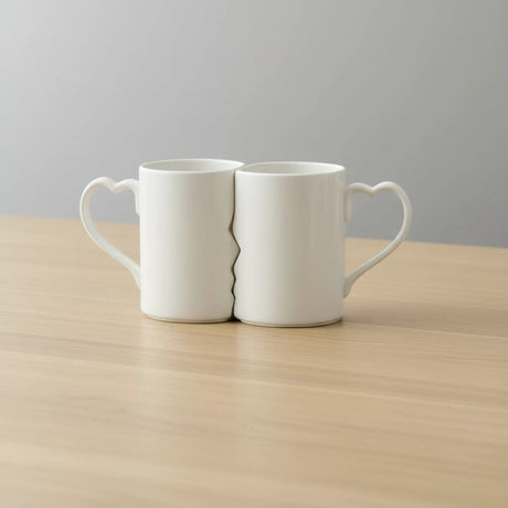 6 Piece Love Handle Ceramic Cup Set With Heart Shaped Handles For Coffee And Tea Kitchen & Dining Mugs