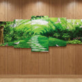 5-Piece Egyptian Wooden Wall Art 150x60cm Canvas Print Set Home & Garden Visual Artwork