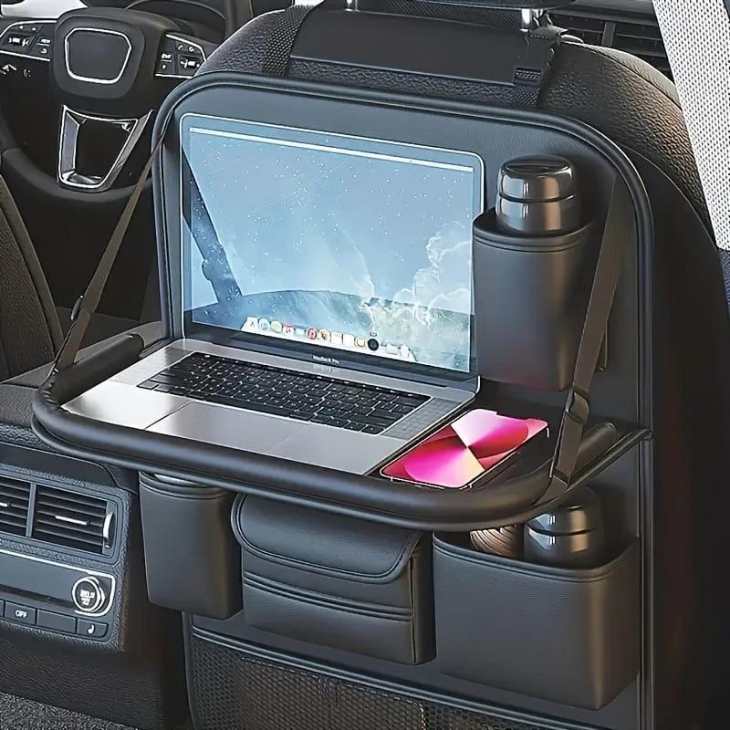 Car Back Seat Organizer Leather 61x42cm Waterproof Tissue Box Umbrella Pocket Cup Holders Phone Tablet Travel & Accessories Vehicle Organizers