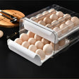 32-Egg Holder Tray Stackable Drawer 27.5x22cm Dustproof Moisture-Proof BPA-Free White Kitchen & Dining Food Storage Containers