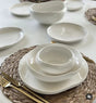 27-Piece Elegant European Porcelain Dinner Set 6 Plates 6 Side Plates 6 Salad Bowls 6 Soup Bowls Salt Shakers Platter Kitchen & Dining Dinnerware Sets