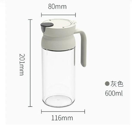 600ml Glass Oil and Vinegar Dispenser Bottle Leak-Proof Kitchen Cooking Pourer Kitchen & Dining Oil Dispensers