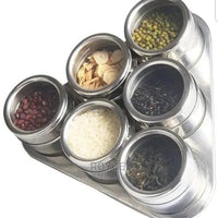Stainless Steel Spice Rack 6-Pack Kitchen & Dining Spice Organizers