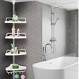 4-Tier Telescopic Corner Shelf Organizer Adjustable Height Bathroom Kitchen Living Room Storage Home & Garden Shower Caddies