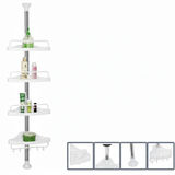 4-Tier Telescopic Corner Shelf Organizer Adjustable Height Bathroom Kitchen Living Room Storage Home & Garden Shower Caddies