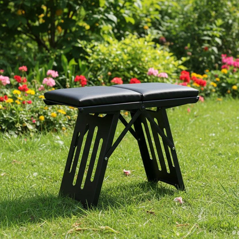 Steel Portable Folding Stool Lightweight Compact Outdoor Indoor Black Home & Garden Folding Stools