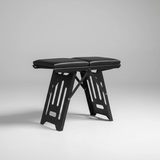 Steel Portable Folding Stool Lightweight Compact Outdoor Indoor Black Home & Garden Folding Stools