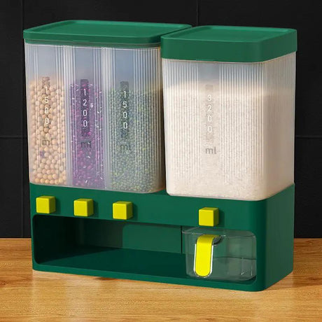 4-Compartment Cereal Dispenser – 10L Kitchen Storage Food Storage Containers