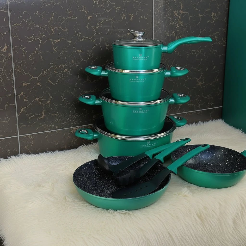 Edenberg Cookware Set – 15pcs Cookware Sets Cookware Sets