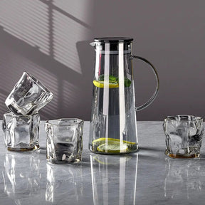 Glass Water Pitcher & 4pc Glasses Set Drinkware Drinkware Sets