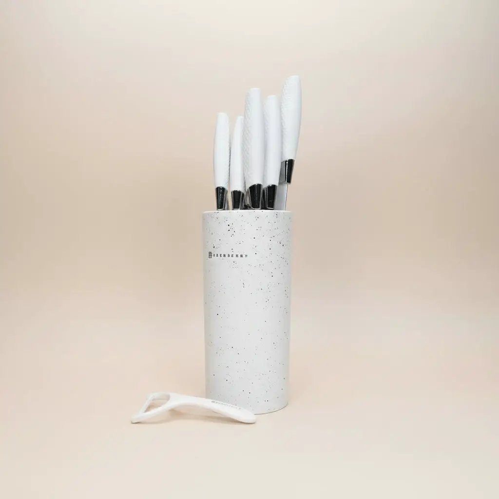 Edenberg Knife Set – Black / White Kitchen Knives Kitchen Knives