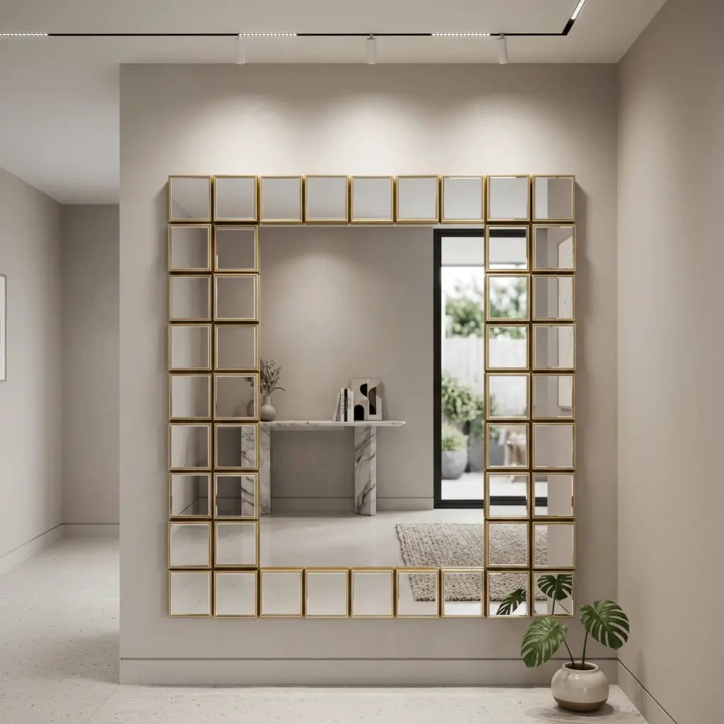 Luxury Gold Decorative Mirror – 80×60cm Mirrors & Wall Decor Mirrors