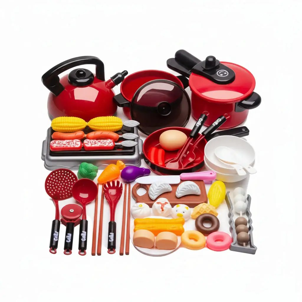 Kids Kitchen Cookware Pretend Play Set Educational Toys Toy Cookware