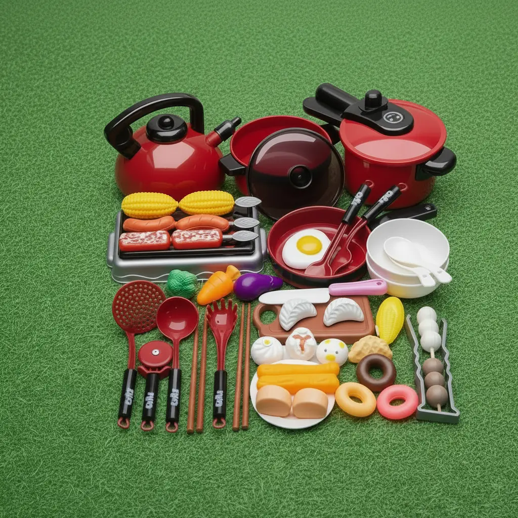 Kids Kitchen Cookware Pretend Play Set Educational Toys Toy Cookware