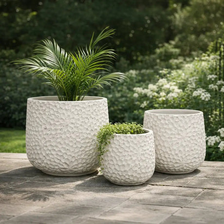 3-Piece Premium Concrete Planter Set Planters Planters