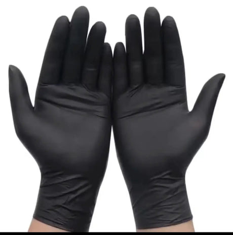 Disposable Black Kitchen Gloves – 100pcs Kitchen Supplies Safety Gloves