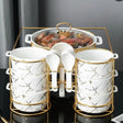 Nordic Ceramic Soup Bowl Set, 15pcs Kitchenware Bowls
