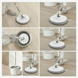 Hands-Free 360° Spin Mop with Bucket Cleaning Supplies Mops