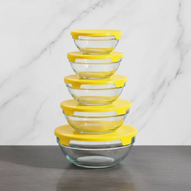 Glass Bowl Containers with Airtight Lids – 10pc Set Kitchen Storage Food Storage Containers