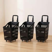 Rolling Movable Basket – Black Storage & Organisation Household Storage Baskets