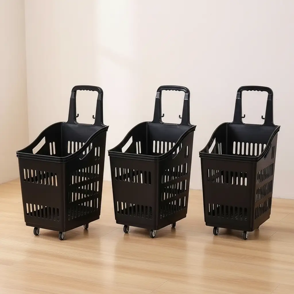 Rolling Movable Basket – Black Storage & Organisation Household Storage Baskets